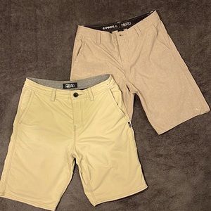 O’Neill Stretch Hybrid Twill Board Shorts (KHAKIS) | 2-pack Size 27-28 |